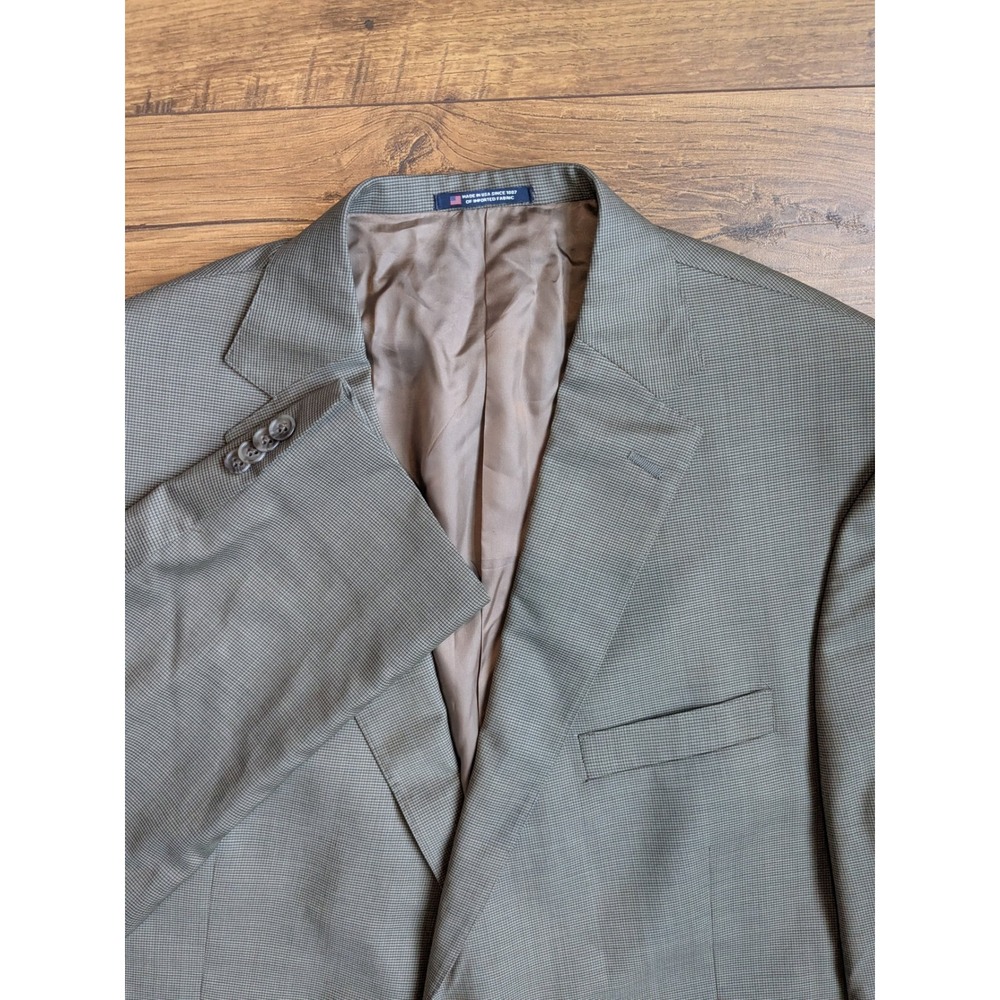 NWT‎ $795 Hart Schaffner Marx Men Gray Houndstooth 100% Worsted Wool Blazer
